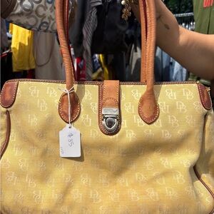 Dooney & Bourke Yellow and Brown Tote
